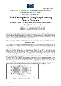Facial Recognition Using Deep Learning Neural Network Shrinath Oza, Abdullah Khan, Nilabh Swapnil, Aayush Sharma