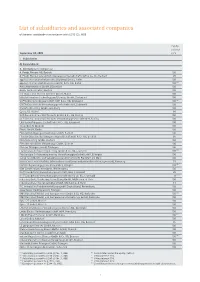 List of Subsidiaries and Associated Companies of Siemens Worldwide in Accordance with § 313 (2), HGB