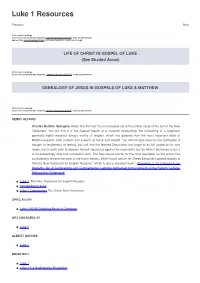 Luke 1 Resources