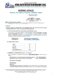 NDRRMC Update Sitrep No. 24 Re Effects of Typhoon PEDRING