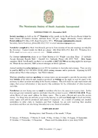 NEWSLETTER 115 – December 2015