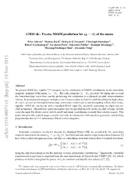 Precise MSSM Prediction for (G-2) of the Muon