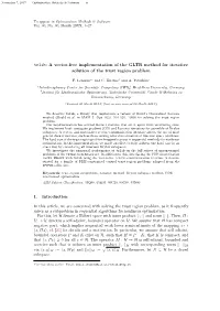 A Vector-Free Implementation of the GLTR Method for Iterative Solution of the Trust Region Problem
