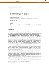 Embeddings of Graphs