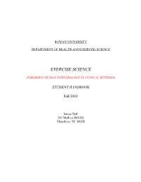 Exercise Science Handbook