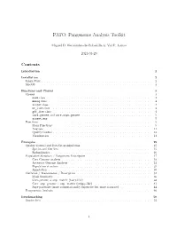 Pangenome Analysis Toolkit