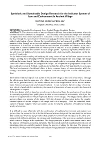 Symbiotic and Sustainable Design Research for the Indicator System of Icon and Environment in Ancient Village SHIYAO .DING