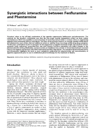 Synergistic Interactions Between Fenfluramine and Phentermine