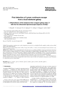 First Detection of Lyman Continuum Escape from a Local Starburst Galaxy