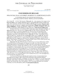 For Immediate Release