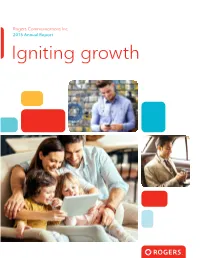 Igniting Growth at a Glance Highlights for 2015