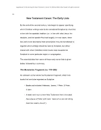 New Testament Canon: the Early Lists