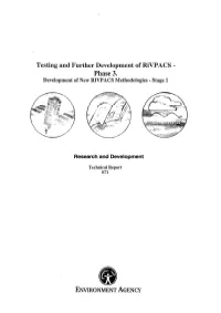 Phase 3. Development of New RIVPACS Methodologies)