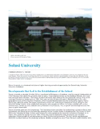 Solusi University Aerial View