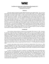 The Effect of Canopy Area on Ripening and Wine Quality (2017) Rosemont Vineyards and Winery Submitted by Justin Rose