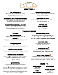 View Our Menu