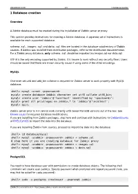1 Database Creation 1 Database Creation