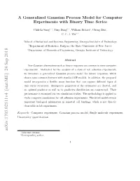 A Generalized Gaussian Process Model for Computer Experiments with Binary Time Series