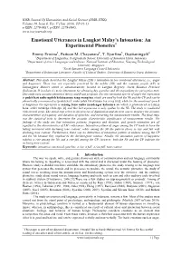 An Experimental Phonetics1