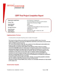 CEPF Final Project Completion Report