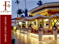 Dinner Event Menus