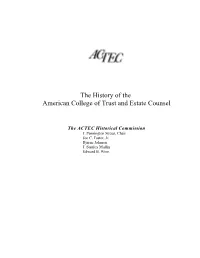 History of ACTEC