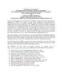 Hunts Point Interstate Access Improvement Project PIN X73155 Notice of FEIS ROD Design Approval