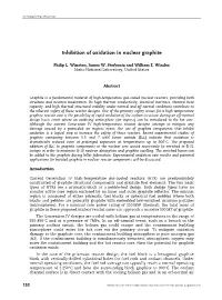 Inhibition of Oxidation in Nuclear Graphite