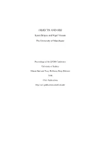 Objects and Obj