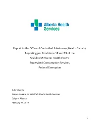 Report to the Office of Controlled Substances, Health Canada