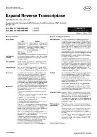 Expand Reverse Transcriptase from Escherichia Coli: AP401 (K) Deoxynucleoside-Triphosphate:DNA Deoxynucleotidyl-Transferase (RNA Directed) E.C.2.7.7.49
