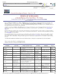 Index of Surnames