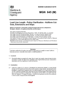 Load Line Length - Policy Clarification - Hullform Cut- Outs, Extensions and Steps