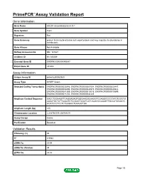 Primepcr™Assay Validation Report