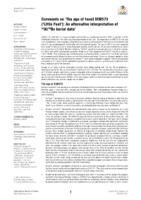 'The Age of Fossil Stw573 ('Little Foot'): an Alternative Interpretation