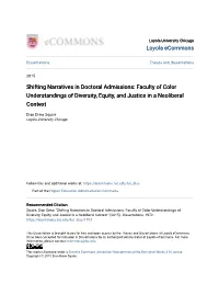 Faculty of Color Understandings of Diversity, Equity, and Justice in a Neoliberal Context