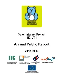 Safer Internet Project SIC LT II