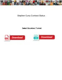 Stephen Curry Contract Status
