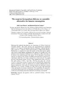 The Seagrass Syringodium Filiforme As a Possible Alternative for Human Consumption