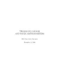 Thomas De Colmar and Payen Arithmometers