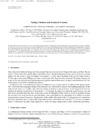 Tuning Continua and Keyboard Layouts