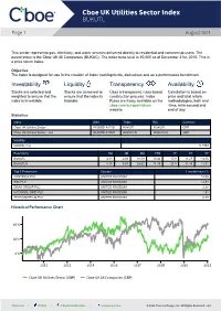 Cboe UK Utilities Sector Index BUKUTL