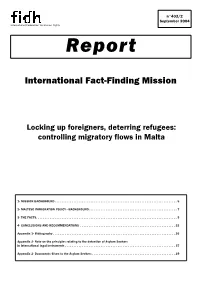 Controlling Migratory Flows in Malta (