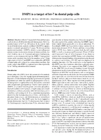 DMP1 Is a Target of Let-7 in Dental Pulp Cells