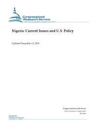 Nigeria: Current Issues and U.S