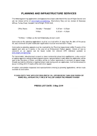 Planning and Infrastructure Services
