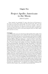 Project Apollo: Americans to the Moon John M