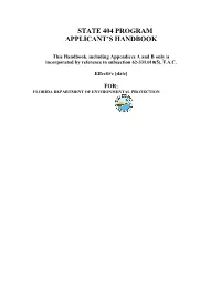 State 404 Program Applicant's Handbook