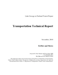 Transportation Technical Report