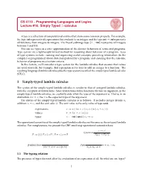 1 Simply-Typed Lambda Calculus